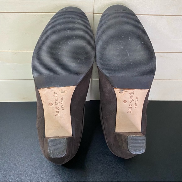 Kate Spade Bison Booties Women's Size 8 Shoes M Suede Leather Cuffed Boot - Picture 9 of 11